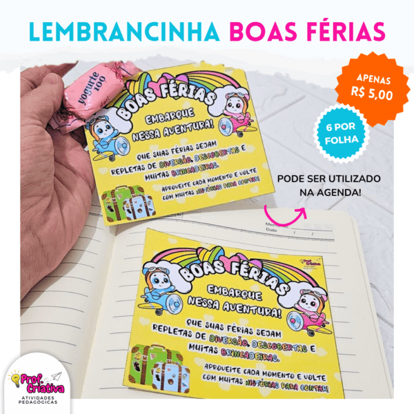 CARTÃO - BOAS FÉRIAS