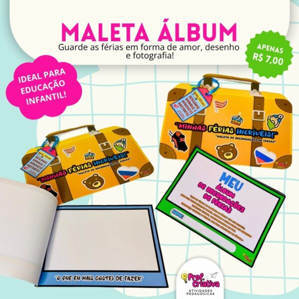 MALETA ÁLBUM: MINHAS FÉRIAS INCRÍVEIS