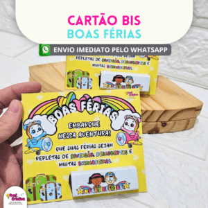 CARTÃO PARA BIS - BOAS FÉRIAS