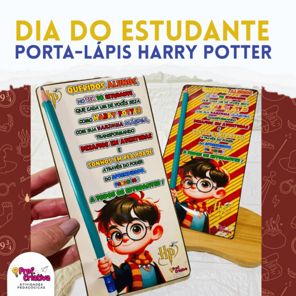 PORTA-LÁPIS HARRY POTTER - DIA DO ESTUDANTE - Imagem 2