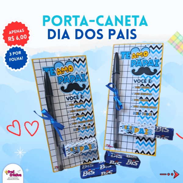 CARTÃO PORTA-CANETA E BIS - DIA DOS PAIS - Imagem 2