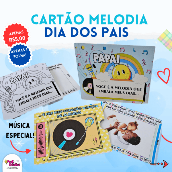 CARTÃO MELODIA - DIA DOS PAIS