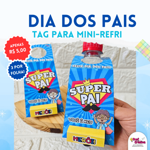 TAG MINI-REFRI SUPER PAI - DIA DOS PAIS