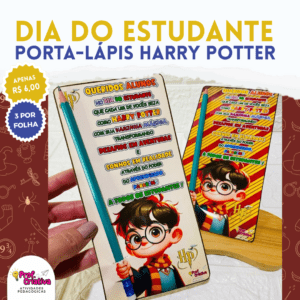 PORTA-LÁPIS HARRY POTTER - DIA DO ESTUDANTE