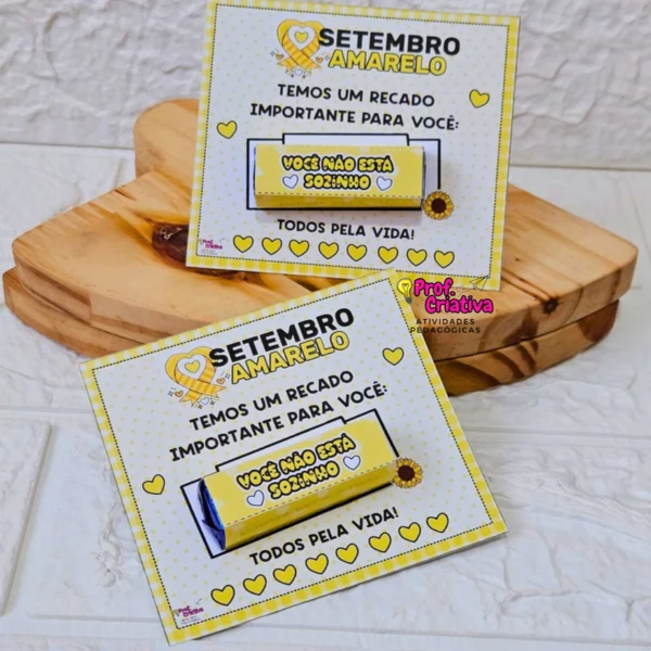 CARTÕES PARA BIS - SETEMBRO AMARELO