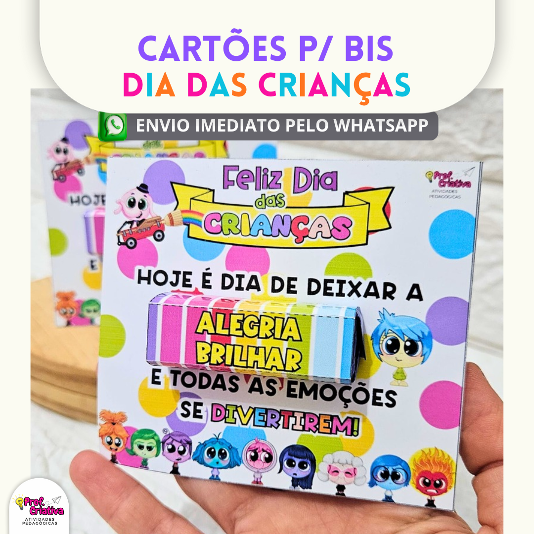 CARTÕES PARA BIS - DIA DAS CRIANÇAS