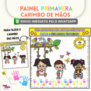 PAINEL CARIMBO DE MÃOS - PRIMAVERA