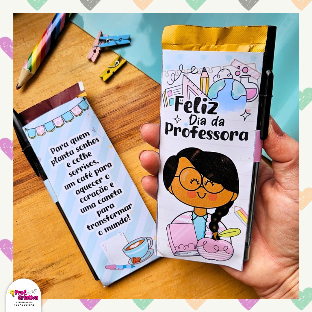 PORTA- SACHÊ DE CAFÉ E CANETA - DIA DOS PROFESSORES - Imagem 3