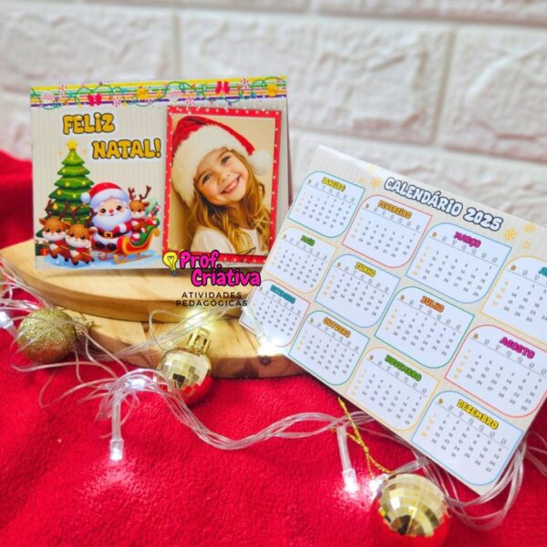CARTÃO CALENDÁRIO E PORTA-RETRATO- NATALINO