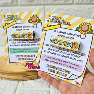 CARTÕES PARA BIS - AGRADECIMENTO AOS PROFESSORES