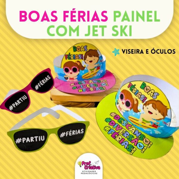 KIT PAINEL COM JET SKI - BOAS FÉRIAS - Imagem 2