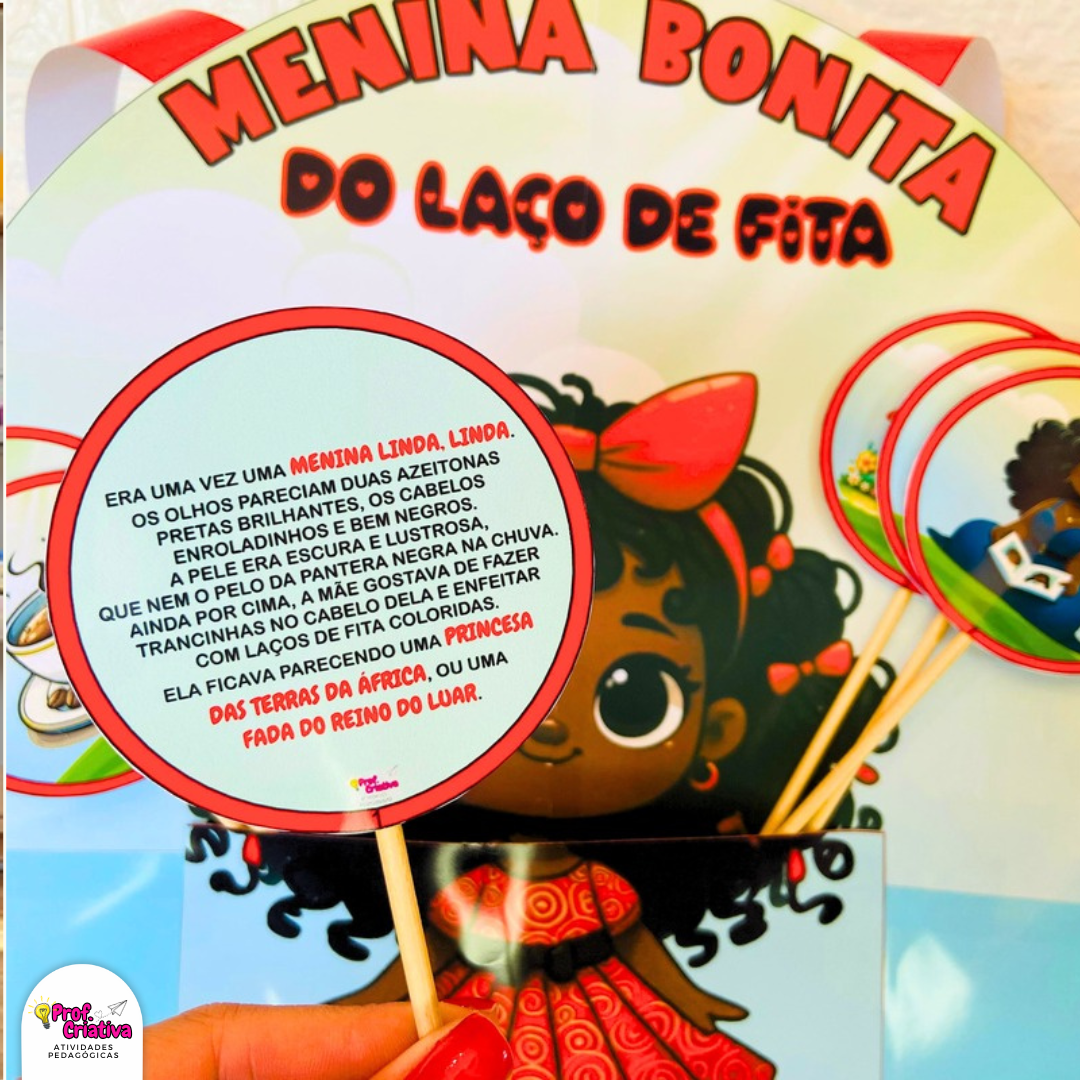 AVENTAL DE HISTÓRIA - MENINA BONITA DO LAÇO DE FITA - Imagem 3