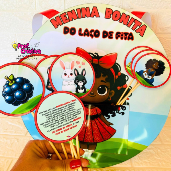 AVENTAL DE HISTÓRIA - MENINA BONITA DO LAÇO DE FITA - Image 3