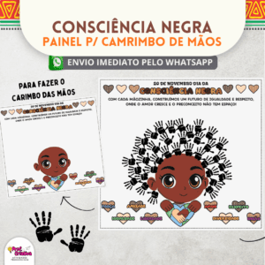 PAINEL CARIMBO DE MÃOS - CONSCIÊNCIA NEGRA