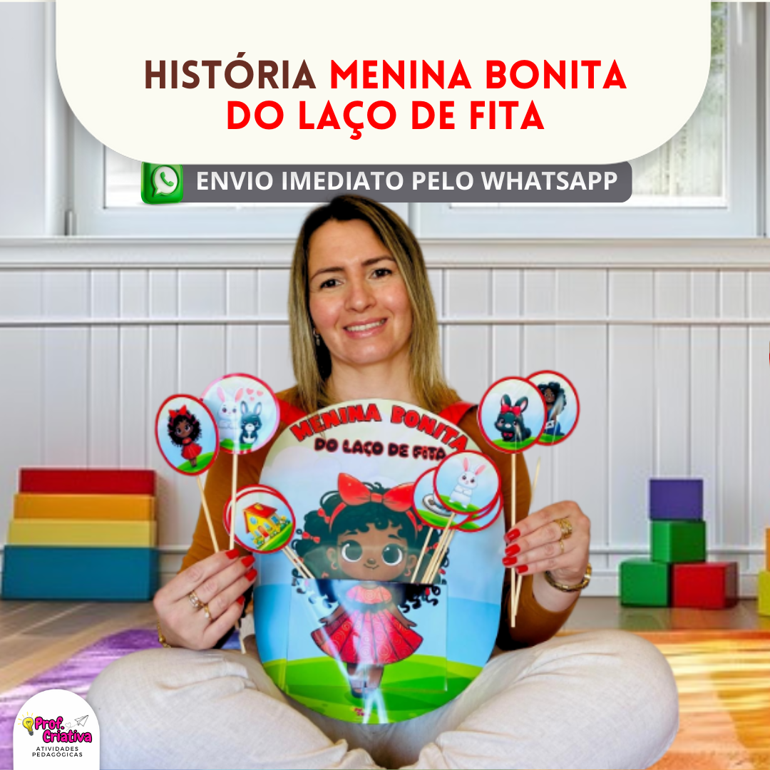AVENTAL DE HISTÓRIA - MENINA BONITA DO LAÇO DE FITA