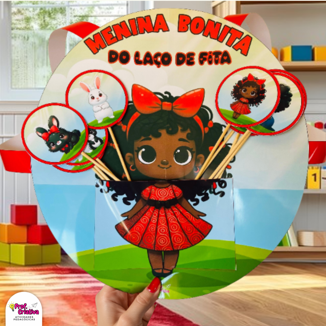 AVENTAL DE HISTÓRIA - MENINA BONITA DO LAÇO DE FITA - Imagem 2