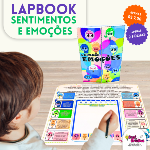 LAPBOOK SENTIMENTOS E EMOÇÕES - DIVERTIDA MENTE