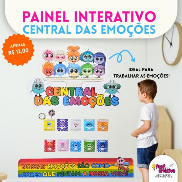 PAINEL INTERATIVO CENTRAL DAS EMOÇÕES - DIVERTIDA MENTE