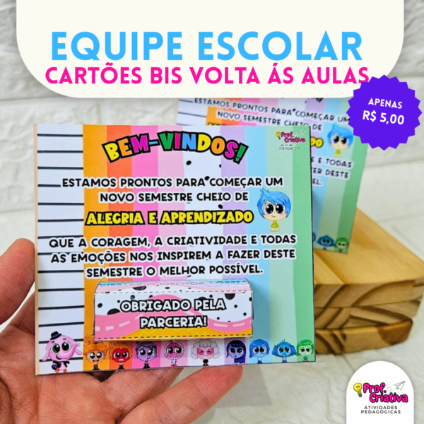 CARTÃO PARA BIS - EQUIPE ESCOLAR