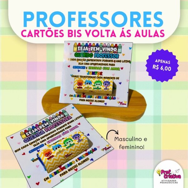 CARTÕES PARA BIS - PROFESSORES