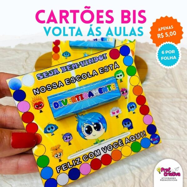 CARTÕES PARA BIS - VOLTA ÀS AULAS - DIVERTIDA MENTE 2