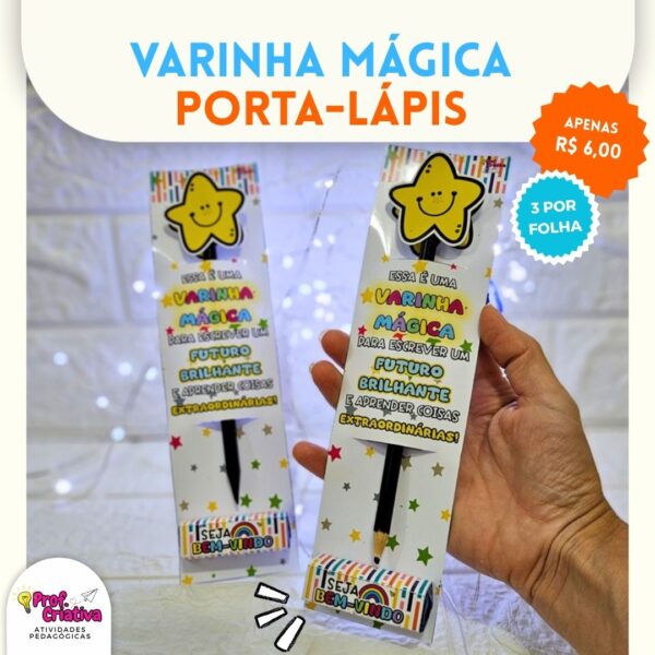 PORTA-LÁPIS E BIS - VARINHA MÁGICA