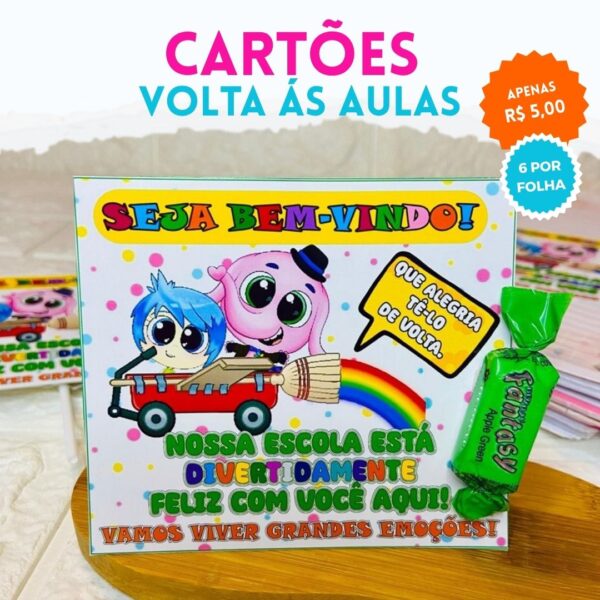 CARTÕES - VOLTA ÀS AULAS - DIVERTIDA MENTE2 - Imagem 2