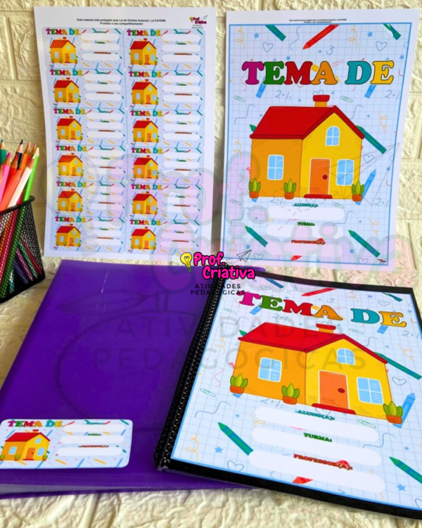 CAPAS E ETIQUETAS - TEMA DE CASA