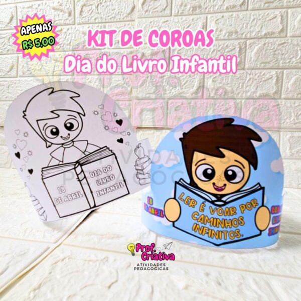KIT DE COROAS - DIA NACIONAL DO LIVRO INFANTIL - Image 2