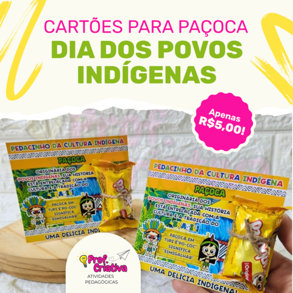 CARTÕES PARA PAÇOCA - DIA DOS POVOS INDÍGENAS