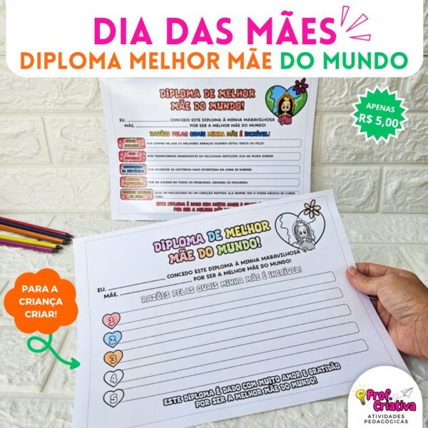 DIPLOMA MELHOR MÃE DO MUNDO