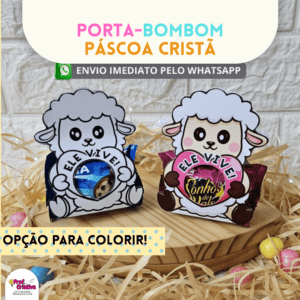 PORTA-BOMBOM - CORDEIRINHO DE PÁSCOA