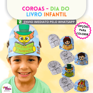 KIT DE COROAS - DIA NACIONAL DO LIVRO INFANTIL