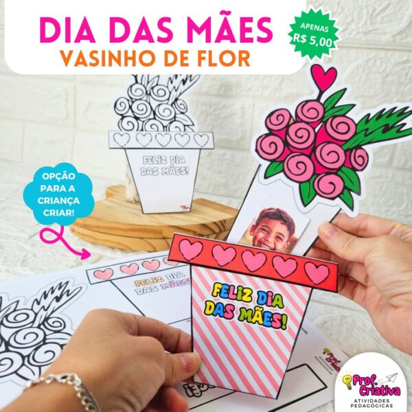 VASINHO DE FLOR INTERATIVO- DIA DAS MÃES