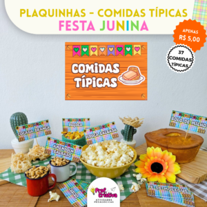 PLAQUINHAS PARA COMIDAS TÍPICAS - FESTA JUNINA