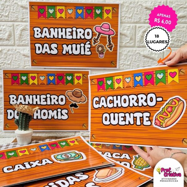 PLAQUINHAS DE IDENTIFICAÇÃO - FESTA JUNINA - Imagem 2