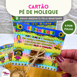 CARTÃO PÉ DE MOLEQUE - FESTA JUNINA