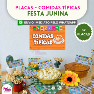 PLAQUINHAS PARA COMIDAS TÍPICAS - FESTA JUNINA