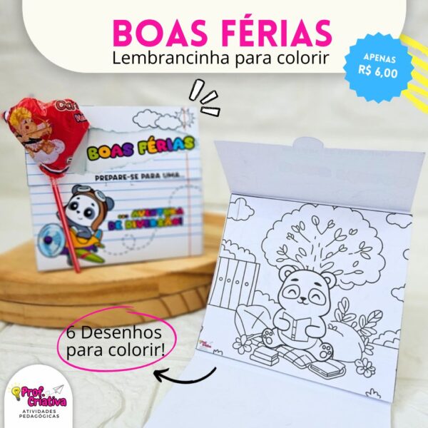 LEMBRANCINHA PARA COLORIR - BOAS FÉRIAS