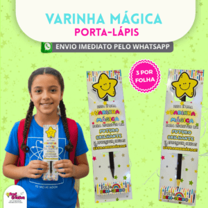 PORTA-LÁPIS E BIS - VARINHA MÁGICA