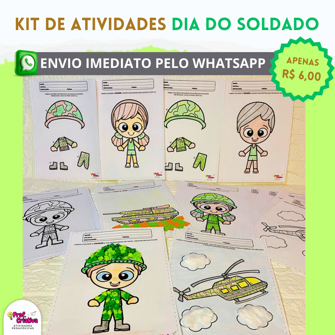 KIT DE ATIVIDADES - DIA DO SOLDADO