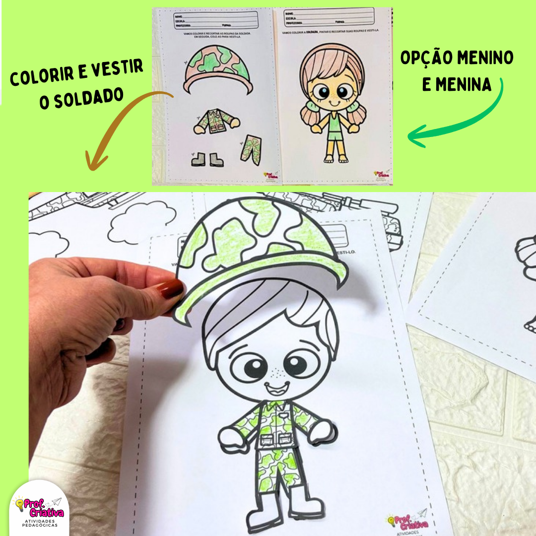 KIT DE ATIVIDADES - DIA DO SOLDADO - Imagem 2