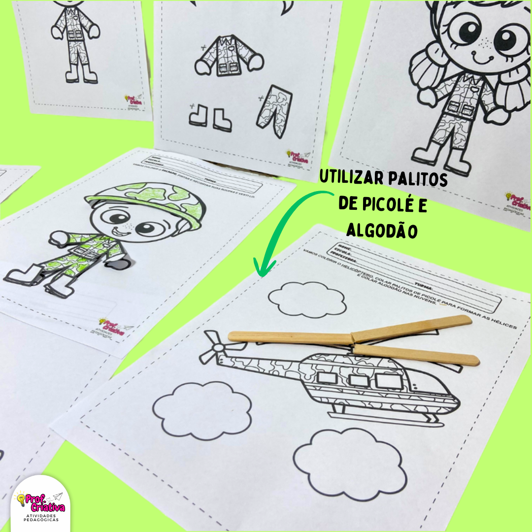 KIT DE ATIVIDADES - DIA DO SOLDADO - Imagem 3