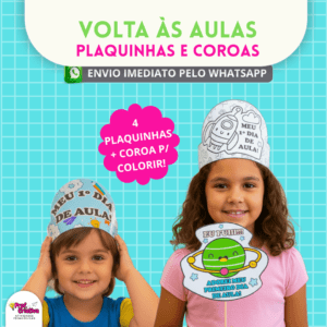 PLAQUINHAS E COROAS - VOLTA ÀS AULAS