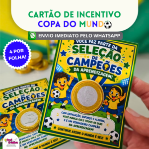 CARTÃO DE INCENTIVO - CAMPEÕES DA APRENDIZAGEM